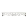 Hand-Carved Medallion Floating Wall Shelf - Whitewashed (30”)